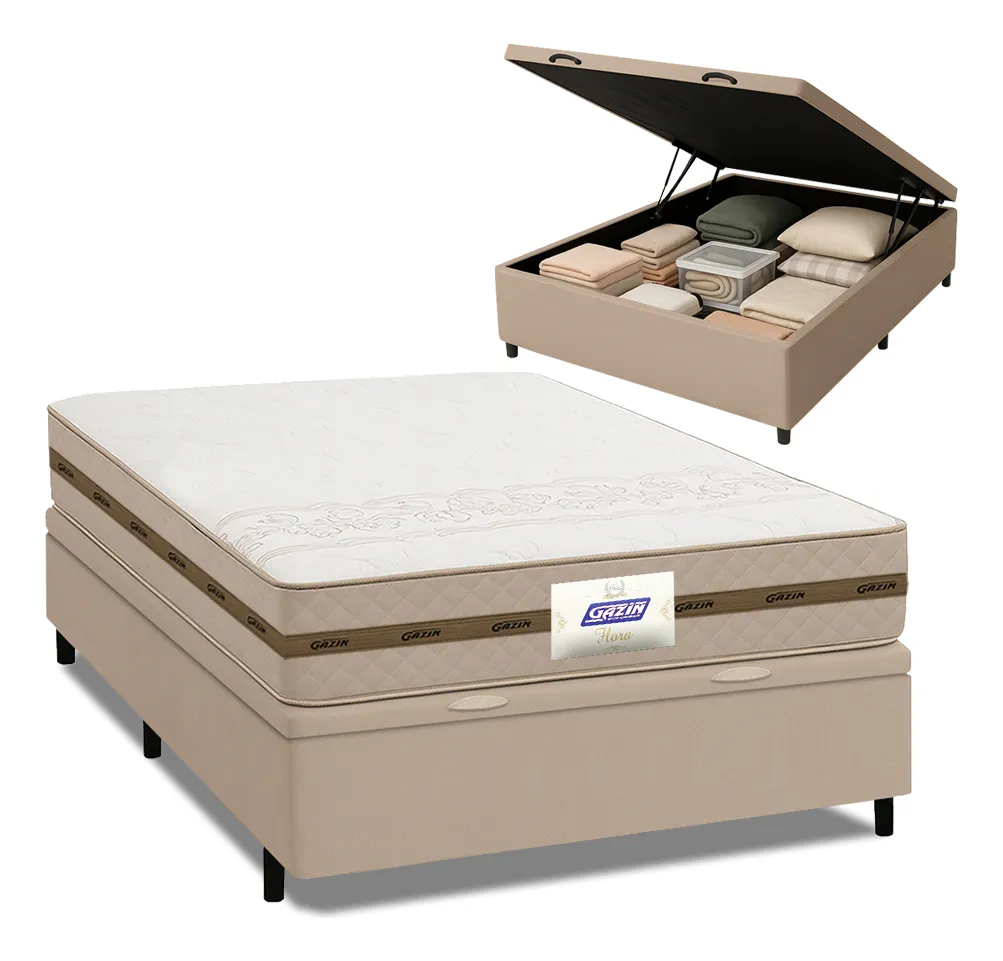 Cama Box Baú Casal Gazin Flora