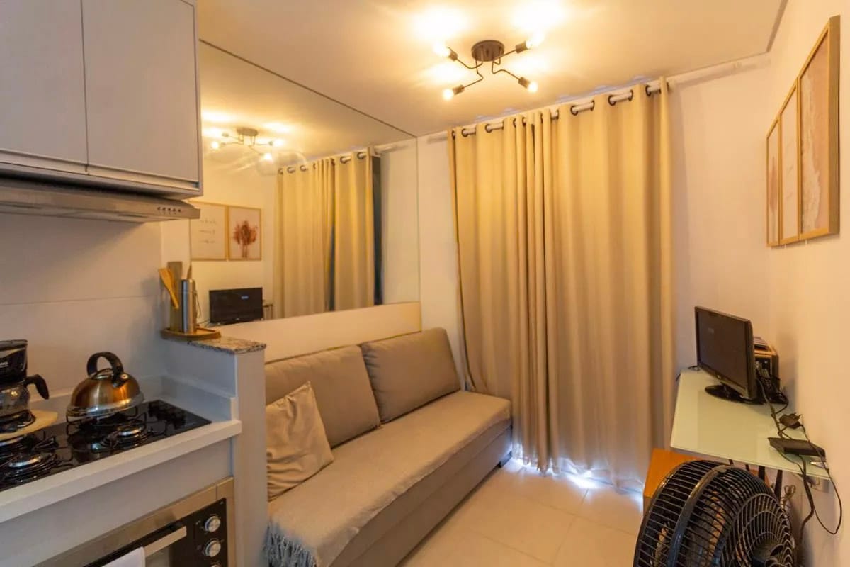 Apartamento pequeno organizado para primeira casa